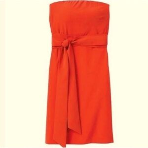 Athleta Strapless Dress in Bold Orange